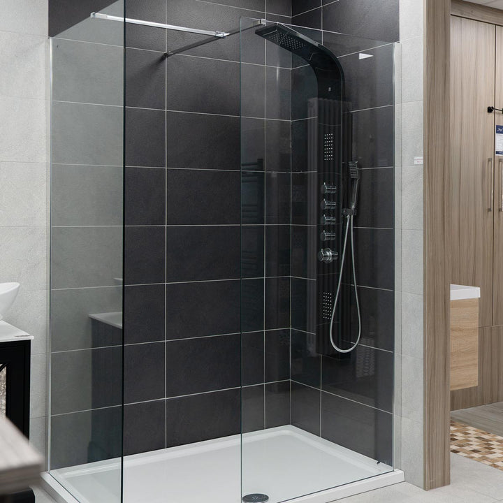 Eliseo Ricci Monsoon Waterfall Shower Tower - Black Chrome