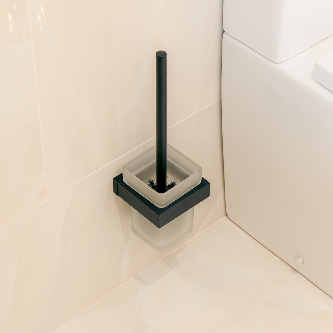 Eliseo Ricci Vesu Toilet Brush &amp; Holder - Black