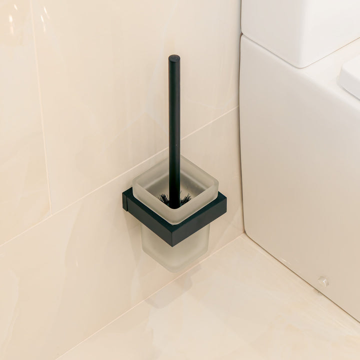 Eliseo Ricci Vesu Toilet Brush &amp; Holder - Black