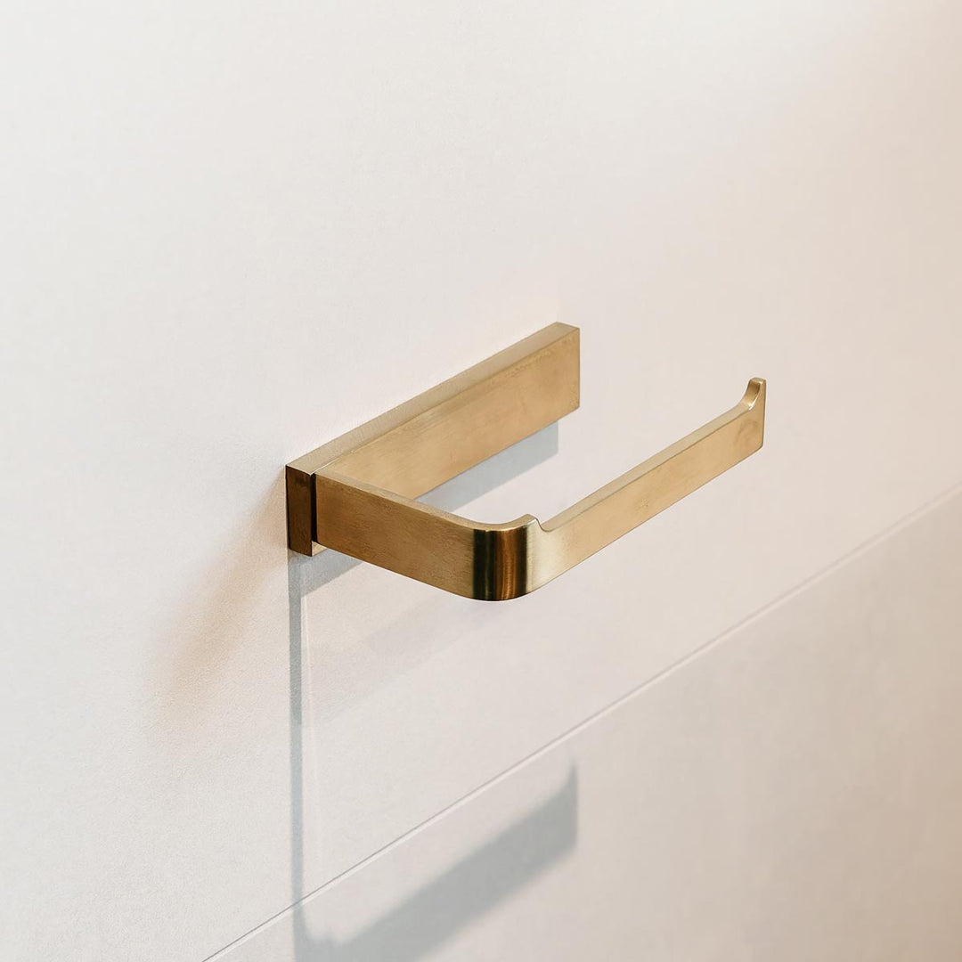Eliseo Ricci Vesu Toilet Roll Holder - Brushed Brass