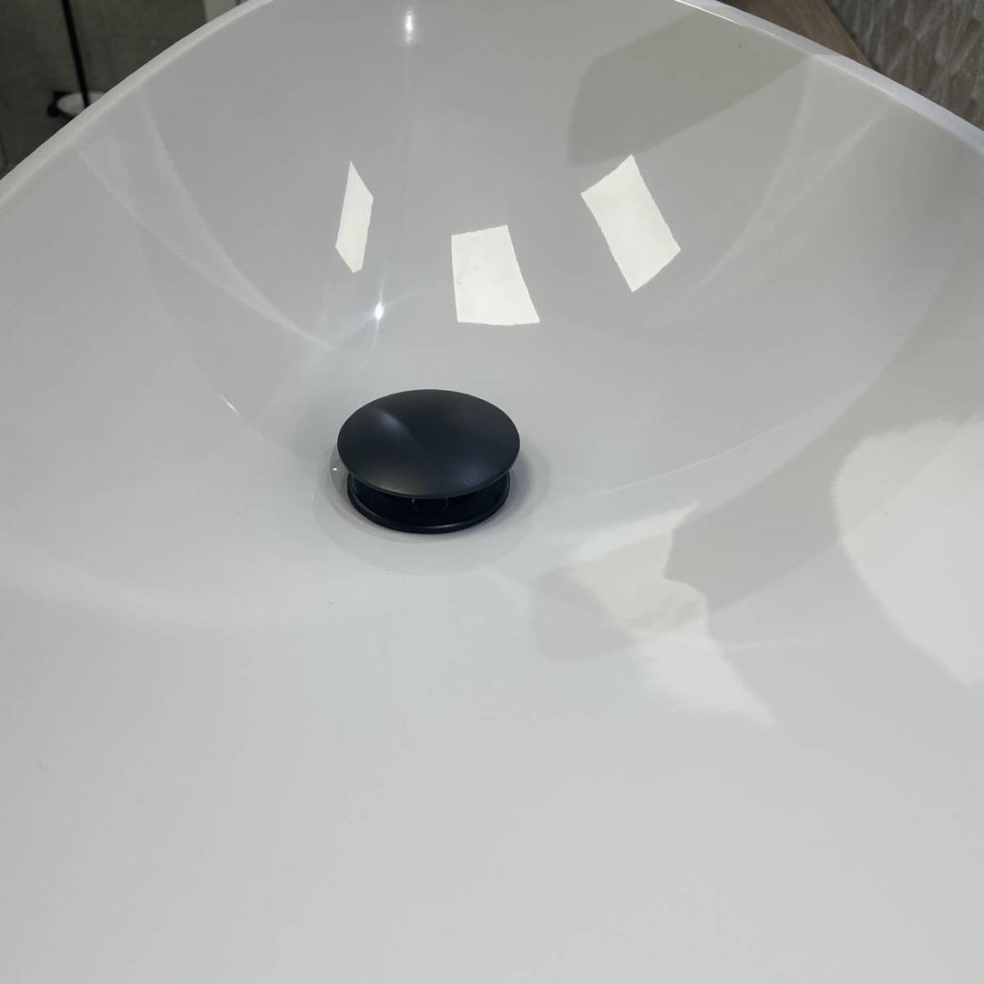 Eliseo Ricci Press Top Slotted Basin Waste - Black