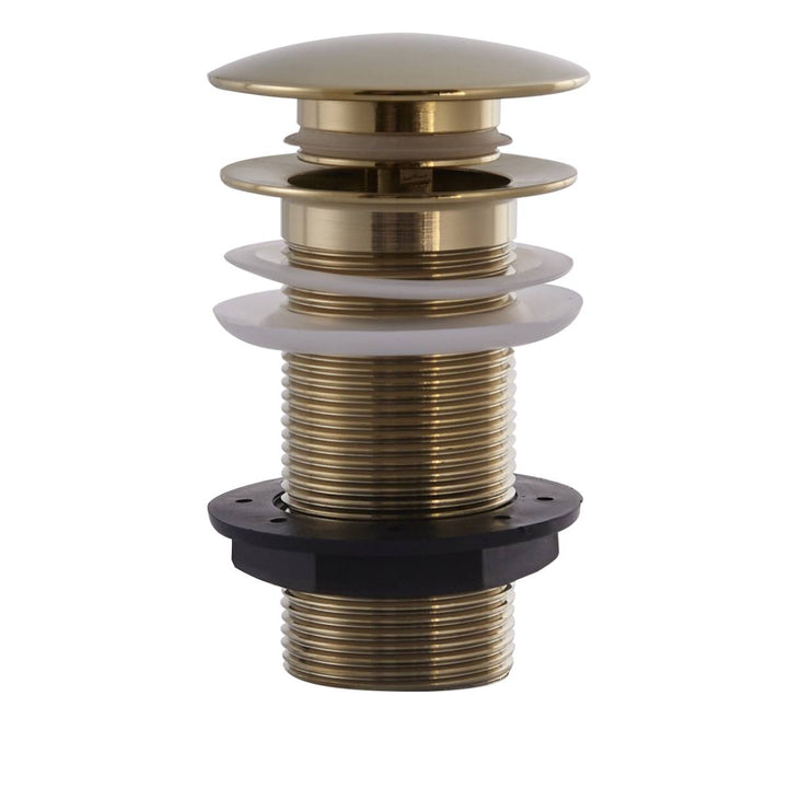 Eliseo Ricci Press Top Unslotted Basin Waste - Brushed Brass