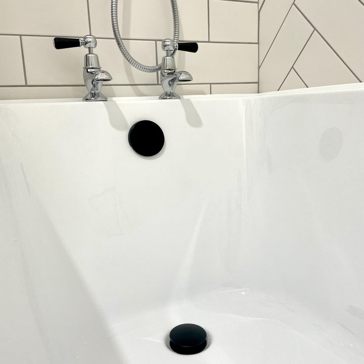 Eliseo Ricci Press Top Bath Waste &amp; Overflow - Black