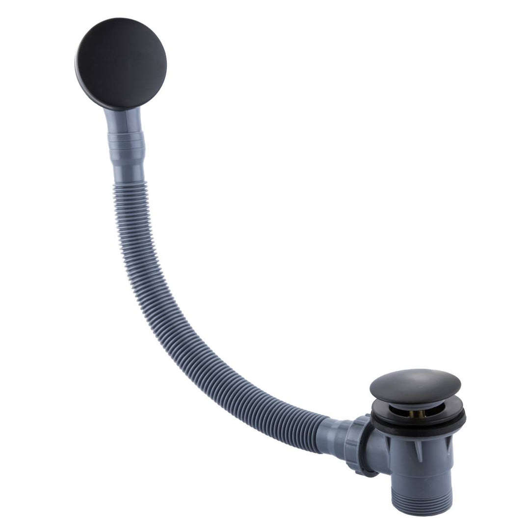 Eliseo Ricci Press Top Bath Waste &amp; Overflow - Black