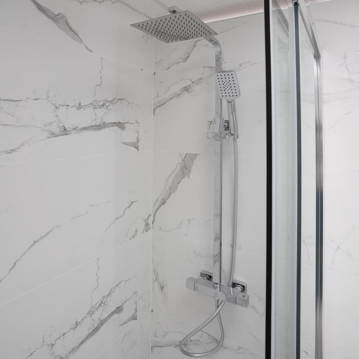 Eliseo Ricci Cube Plus Thermostatic Rain Shower with Diverter