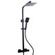 Eliseo Ricci Noir Cube Plus Thermostatic Rain Shower with Diverter - Black