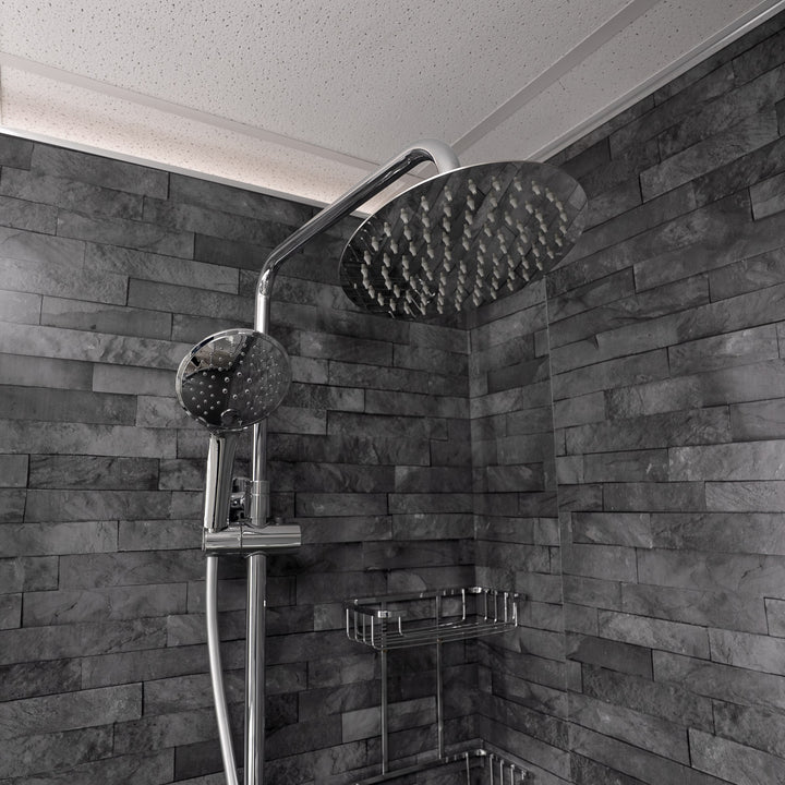 Eliseo Ricci Curve Plus Thermostatic Rain Shower with Diverter