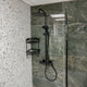 Eliseo Ricci Noir Curve Plus Thermostatic Rain Shower - Black