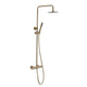 Eliseo Ricci Curve Plus Thermostatic Rain Shower with Diverter - Brushed Brass