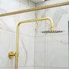 Eliseo Ricci Curve Plus Thermostatic Rain Shower with Diverter - Brushed Brass