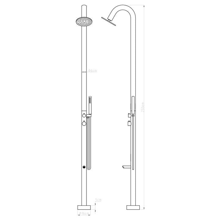 Eliseo Ricci Eden 2300mm Outdoor Rain Shower