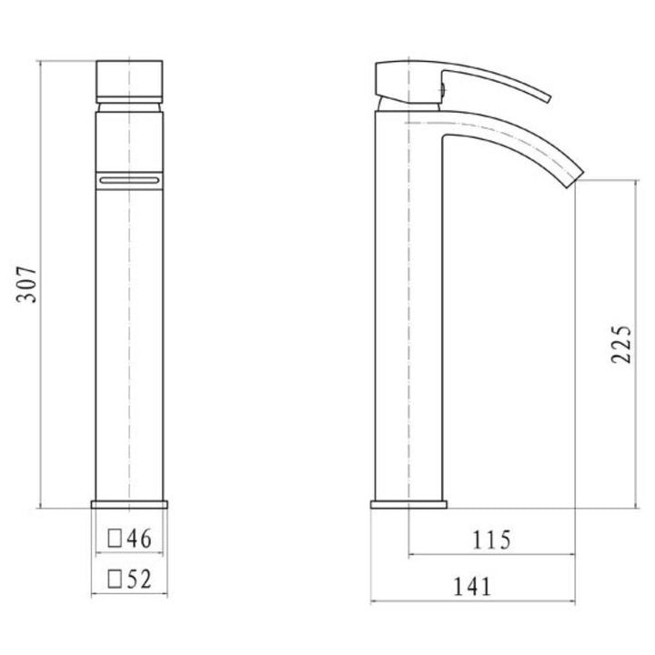 Eliseo Ricci Manta Tall Basin Mixer