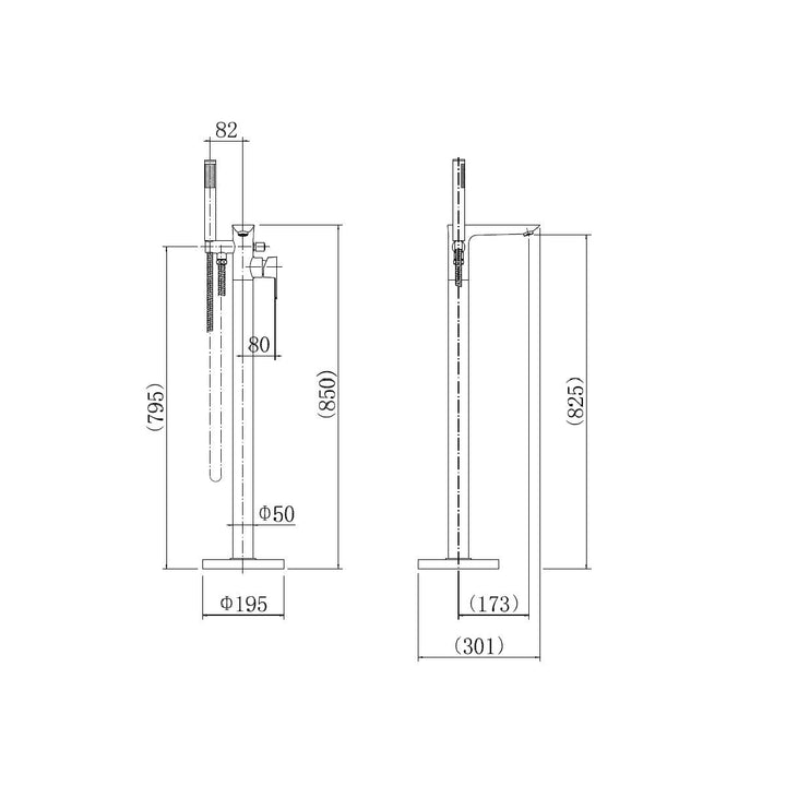 Eliseo Ricci Rocha Floor Standing Bath Shower Mixer