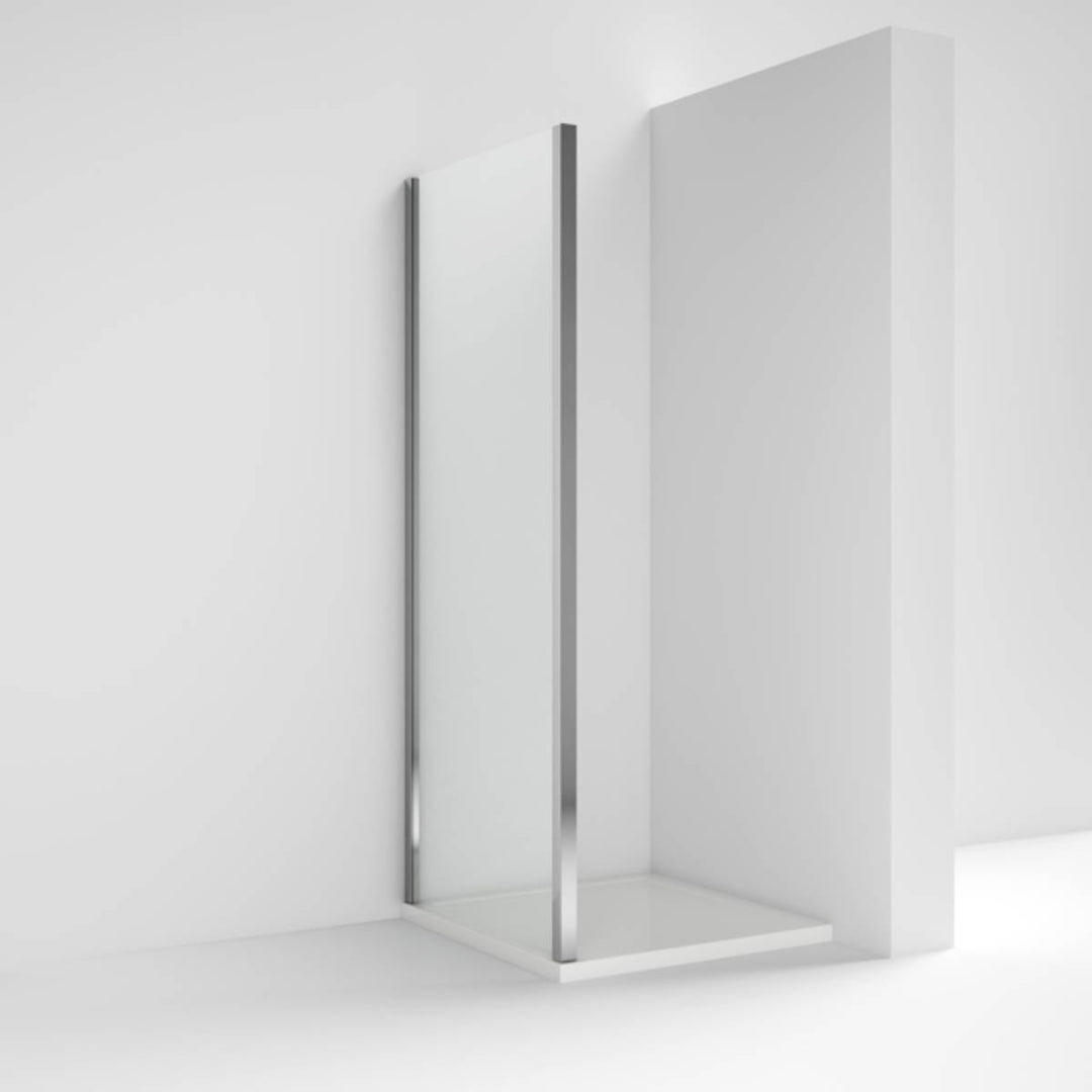 Nuie Ella 800mm Side Panel - Satin Chrome