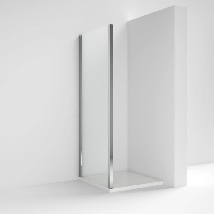 Nuie Ella 800mm Side Panel - Satin Chrome
