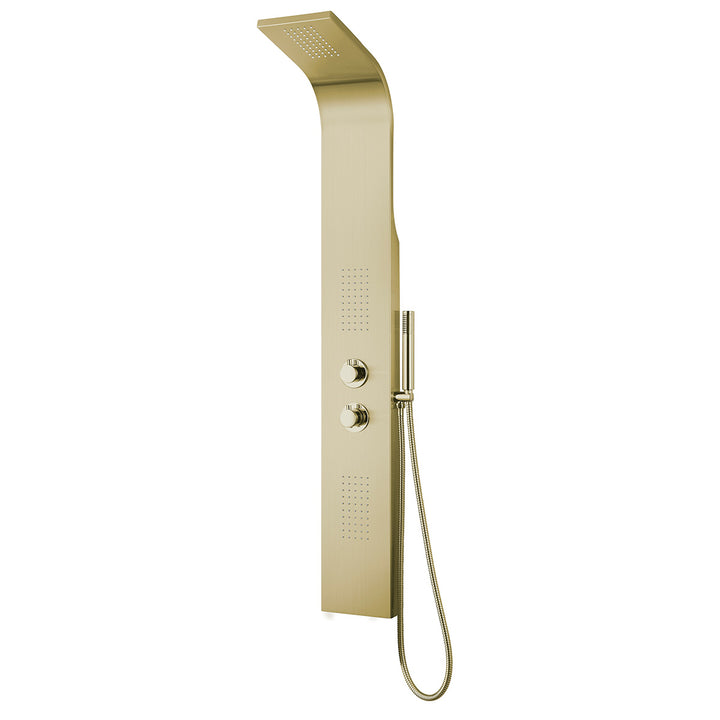 Eliseo Ricci Vesu Shower Tower - Brushed Brass