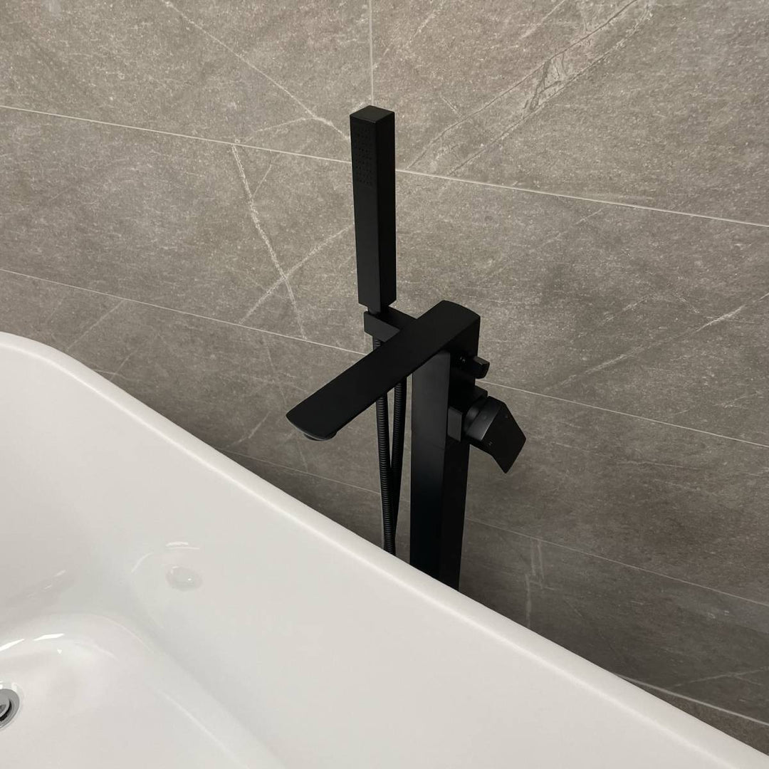 Eliseo Ricci Vesu Floor Standing Bath Shower Mixer - Black