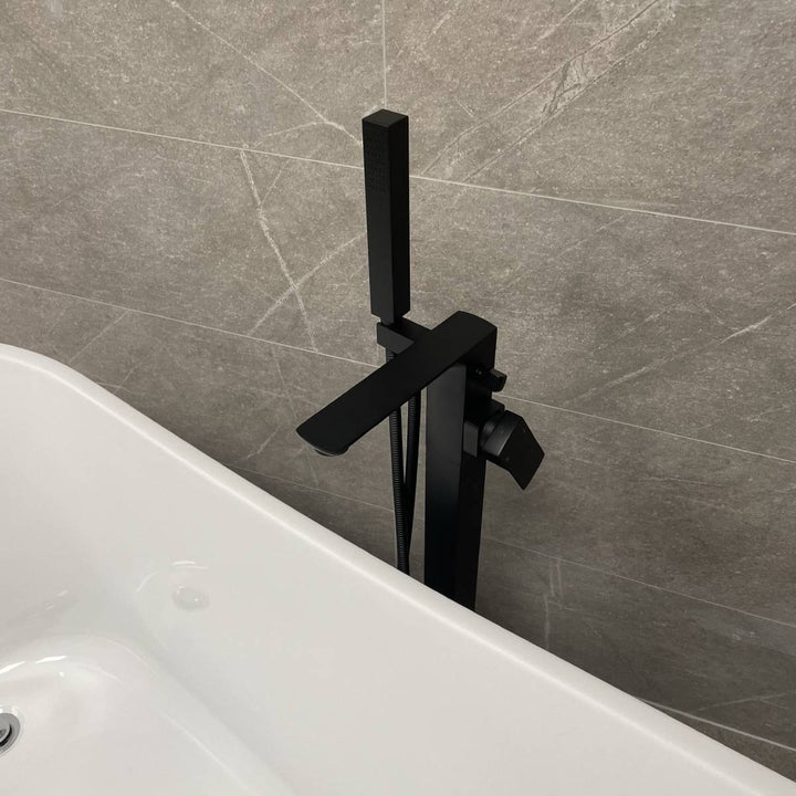 Eliseo Ricci Vesu Floor Standing Bath Shower Mixer - Black