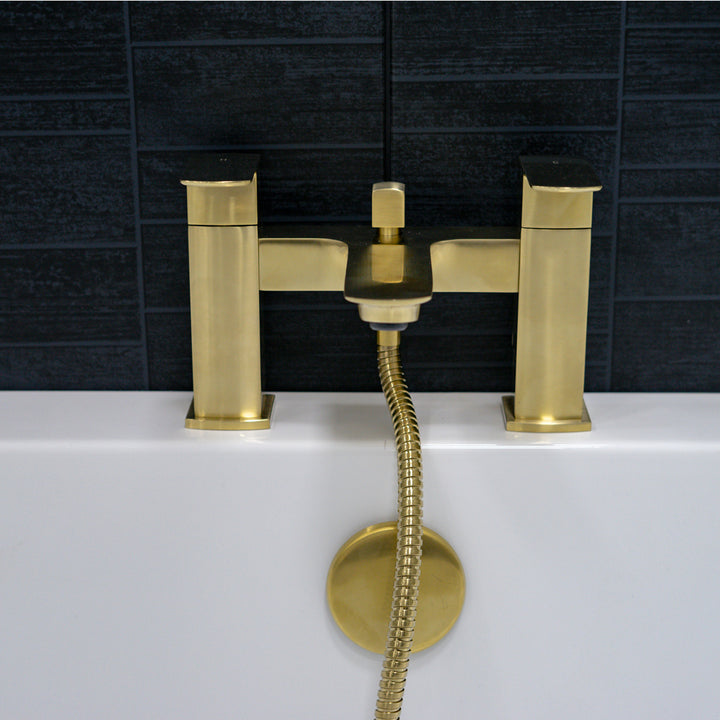 Eliseo Ricci Vesu Bath Shower Mixer - Brushed Brass