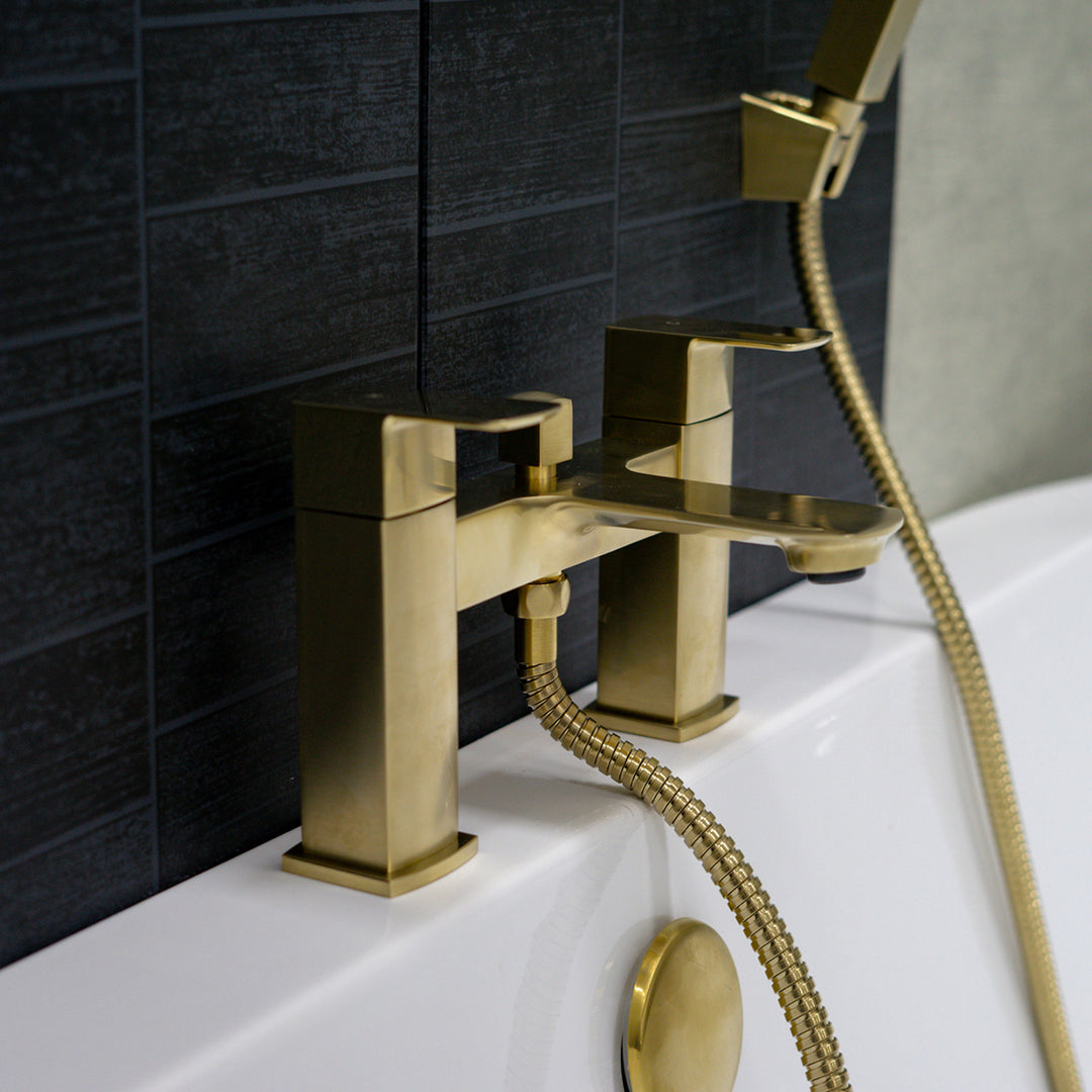 Eliseo Ricci Vesu Bath Shower Mixer - Brushed Brass