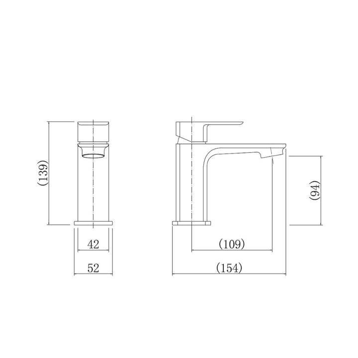 Baltimore 500mm 2-in 1 Round Toilet &amp; Basin Combo Pack - Chestnut/Black