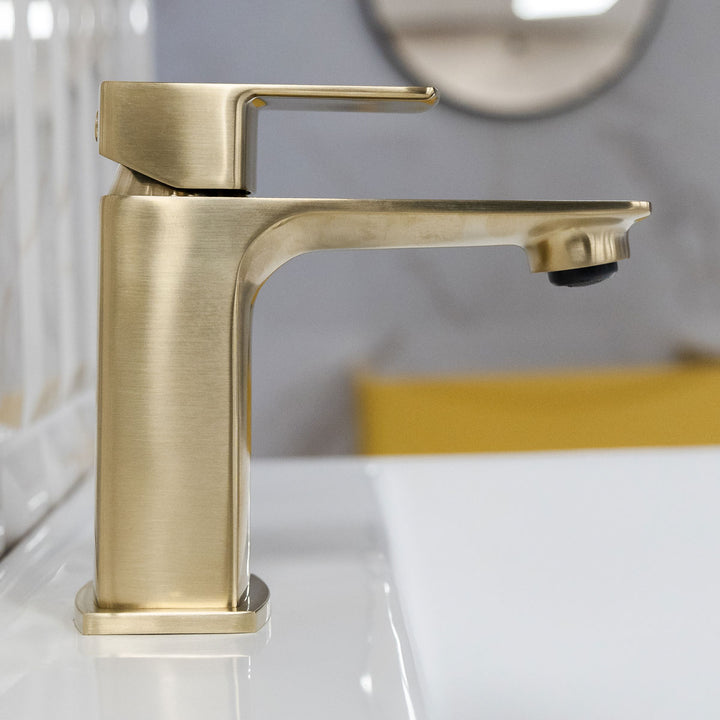 Eliseo Ricci Vesu Basin Mixer - Brushed Brass