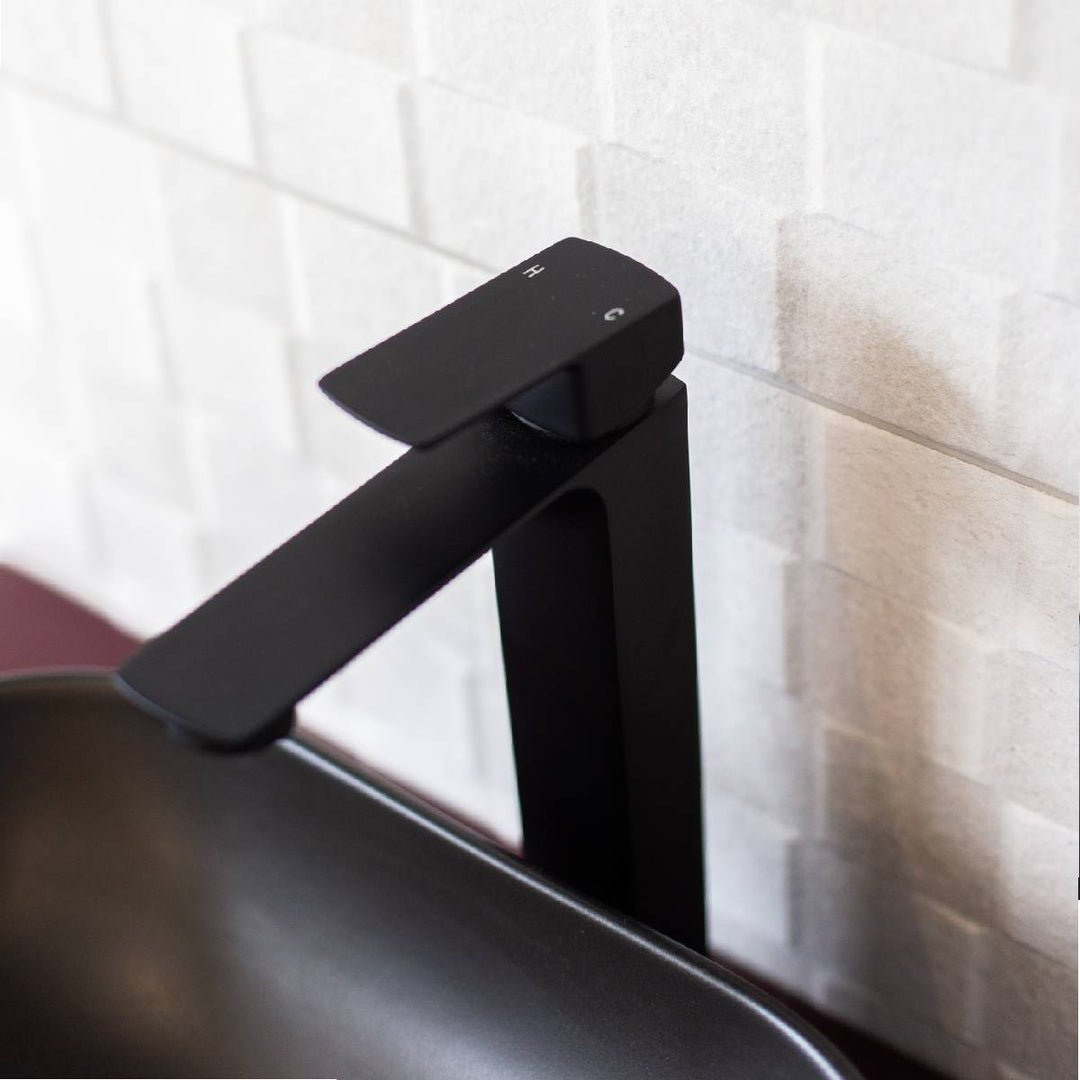 Eliseo Ricci Vesu Tall Basin Mixer - Black