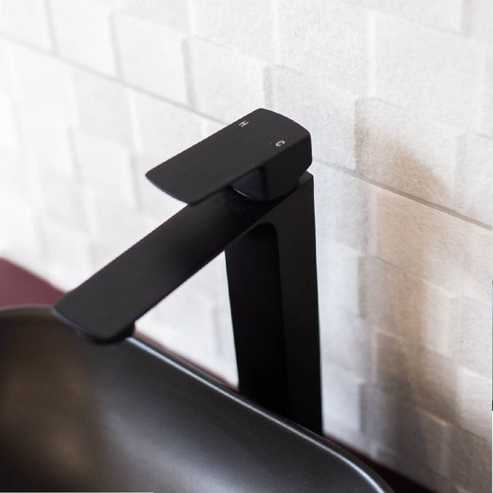 Eliseo Ricci Vesu Tall Basin Mixer - Black