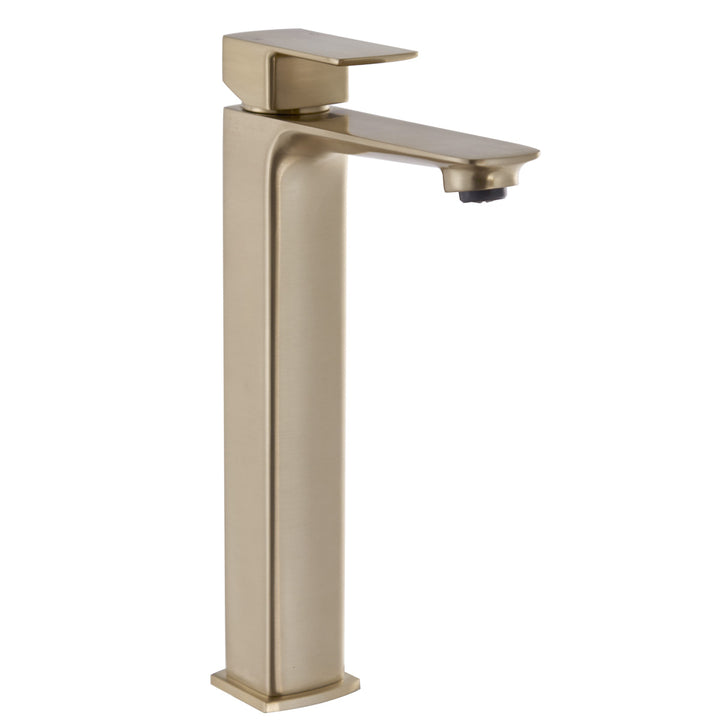 Eliseo Ricci Vesu Tall Basin Mixer - Brushed Brass