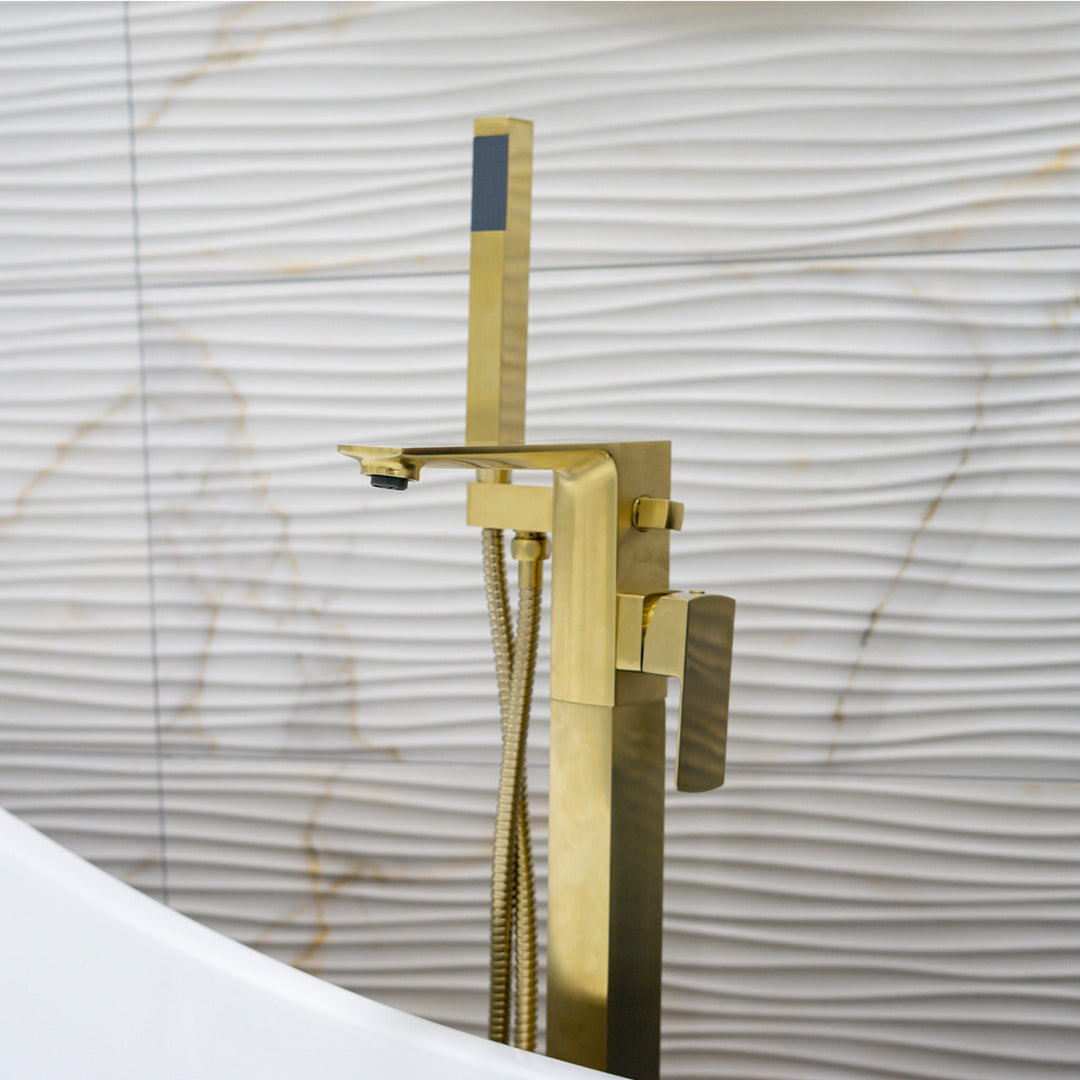 Happi Complete Freestanding Bath Suite - Brushed Brass