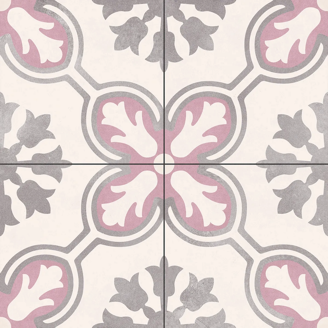 Swansea Amberley Orchid Pink 45 x45 Porcelain Pattern Tile  - 33.33sqm Pallet