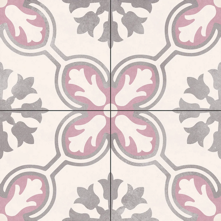 Swansea Amberley Orchid Pink 45 x45 Porcelain Pattern Tile  - 33.33sqm Pallet