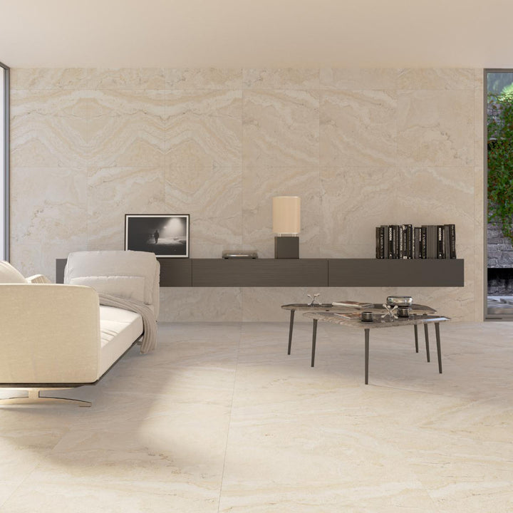 Sienna Crema 90 x 90cm Rectified Porcelain Tile - 1.62sqm perbox