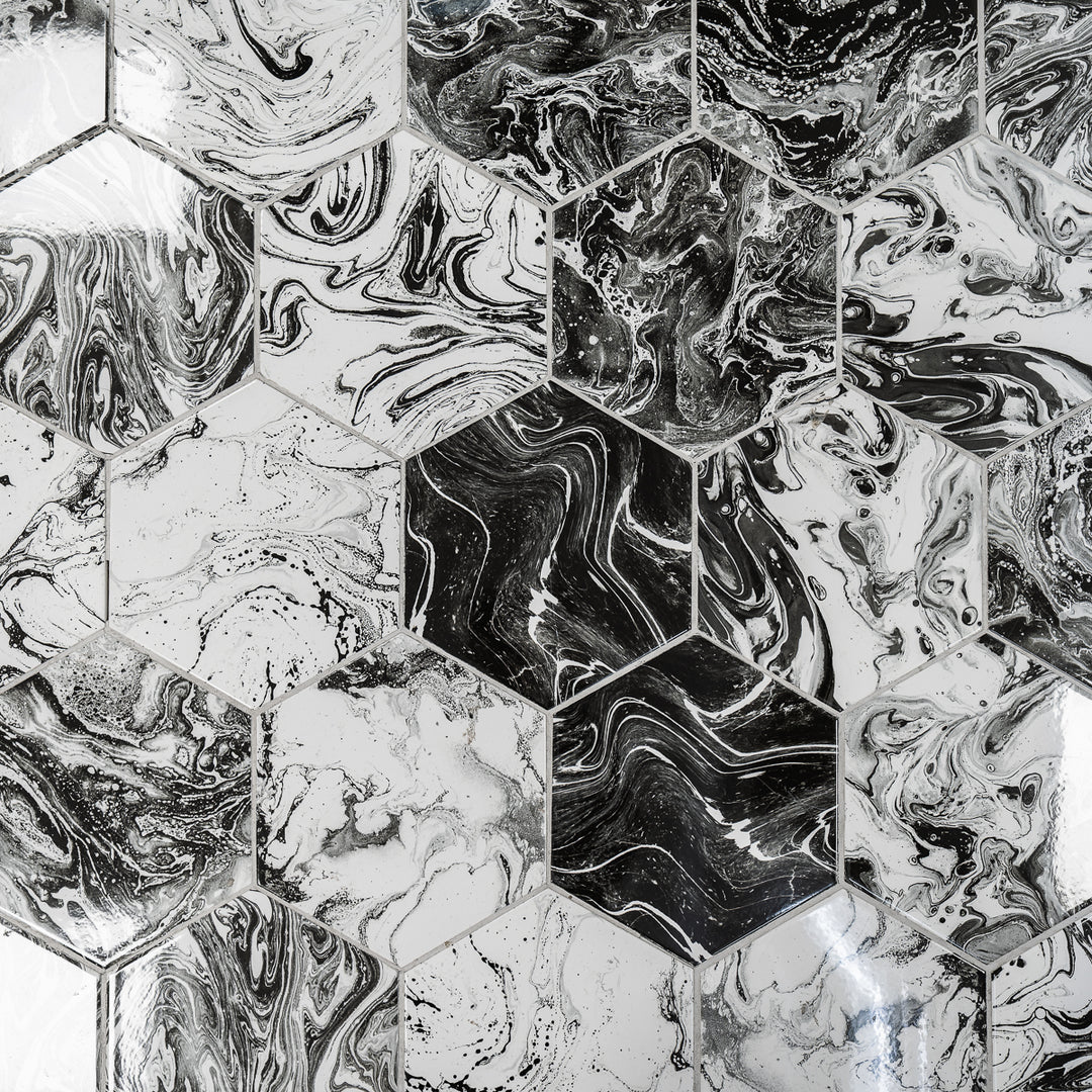 Ebru Shiny 23 x 27cm Hexagon Tile - 0.75sqm perbox