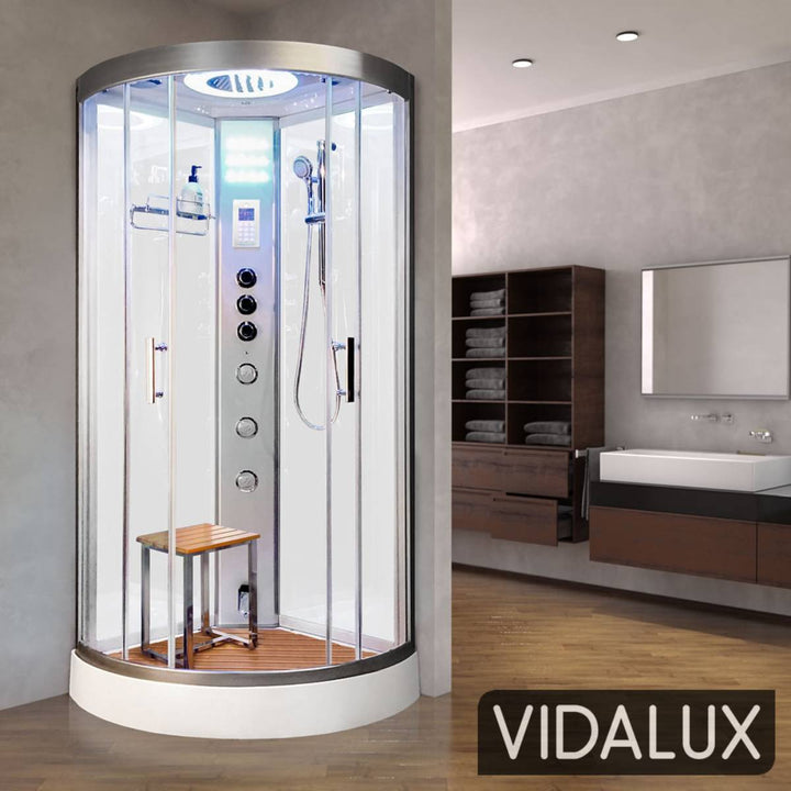 Vidalux Essence 800mm Steam Shower Enclosure - White