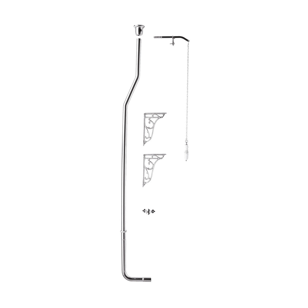 Nuie High Level Flush Pipe Pack - Chrome