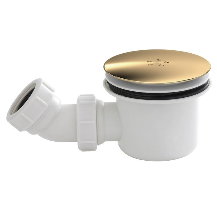 Eliseo Ricci 90mm Chrome Easy Clean Shower Trap - Brushed Brass