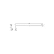 Nuie Additional Support Bar - Brass - Technical drawing