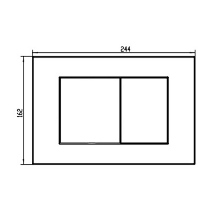 Objekt Ceramica 1.13m Slim Line Wall Hung WC Frame with Matt Black Flush Plate