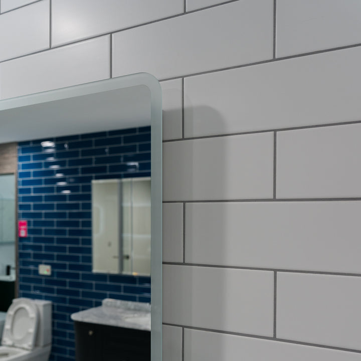 Flat Matt White 10 x 30cm Brick Tile - 1.02sqm perbox
