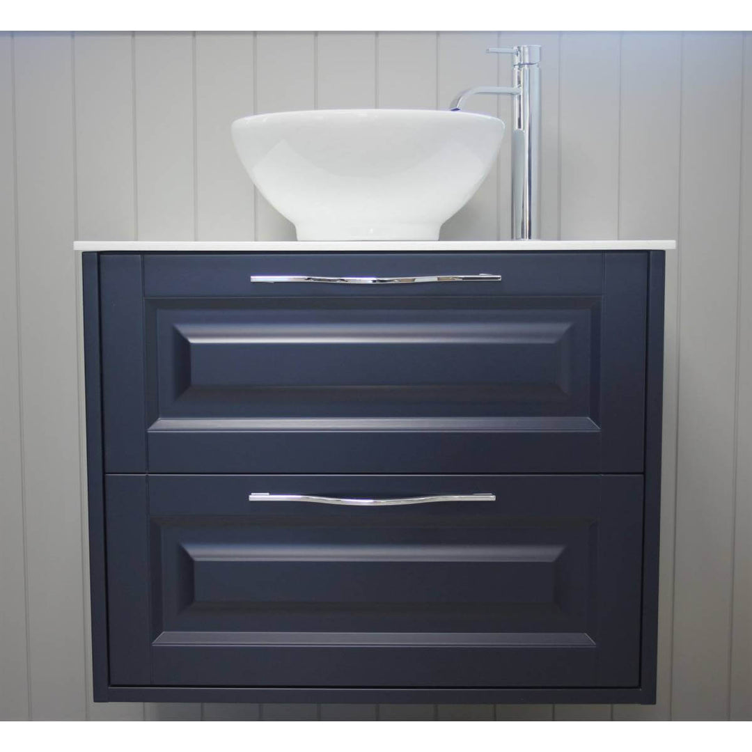 Josef Martin Foxton 800mm Wall Hung Vanity Unit with Solaris Worktop - Basalt