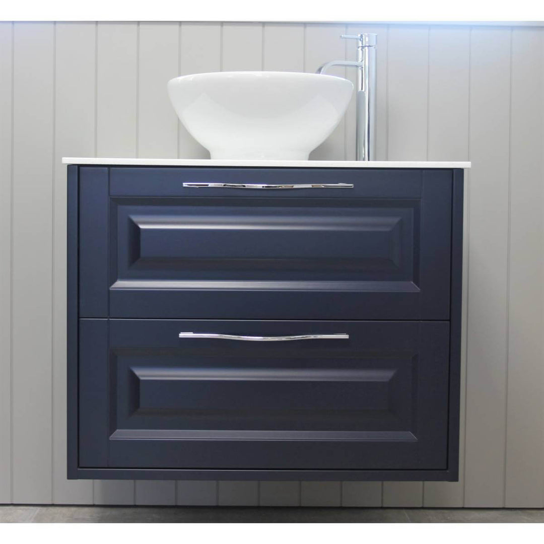 Josef Martin Foxton 800mm Wall Hung Vanity Unit with Solaris Worktop - Basalt