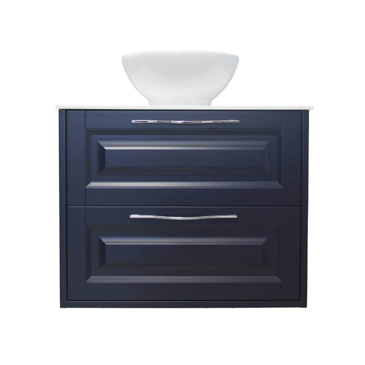 Josef Martin Foxton 800mm Wall Hung Vanity Unit with Solaris Worktop - Basalt