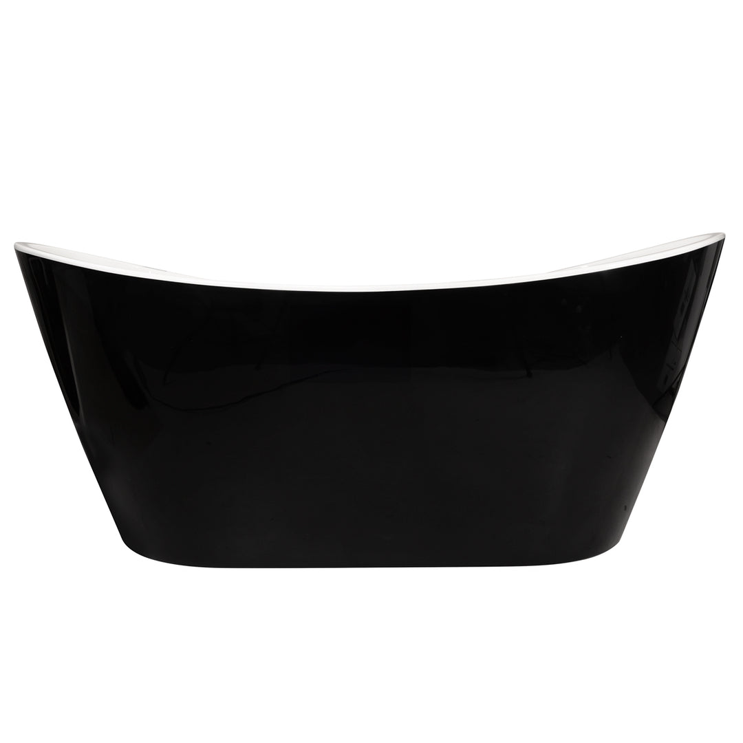 Viktor Benson Taha 1700 x 800 Freestanding Double Ended Slipper Bath - Black