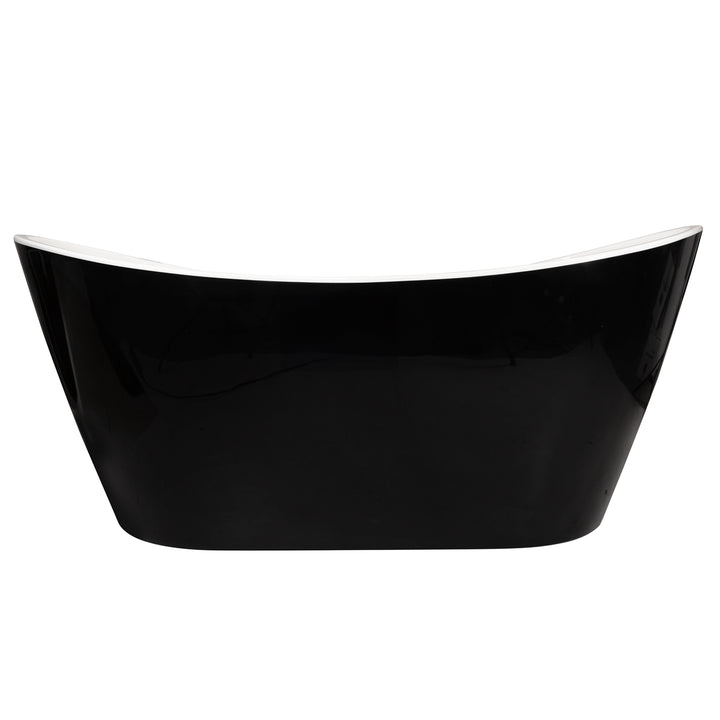 Viktor Benson Taha 1700 x 800 Freestanding Double Ended Slipper Bath - Black