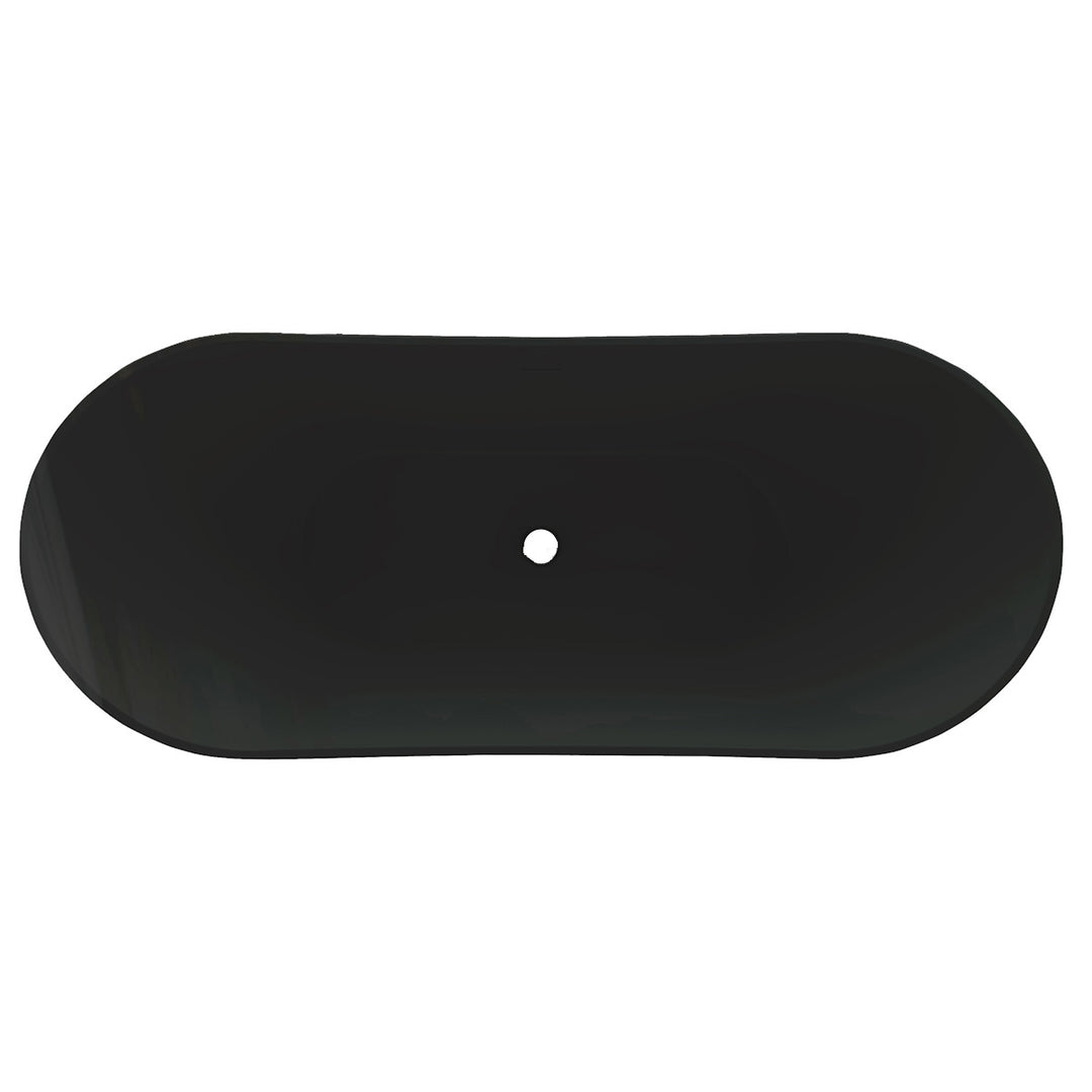 Viktor Benson Taha 1700 x 730mm Freestanding Bath - Matt Black
