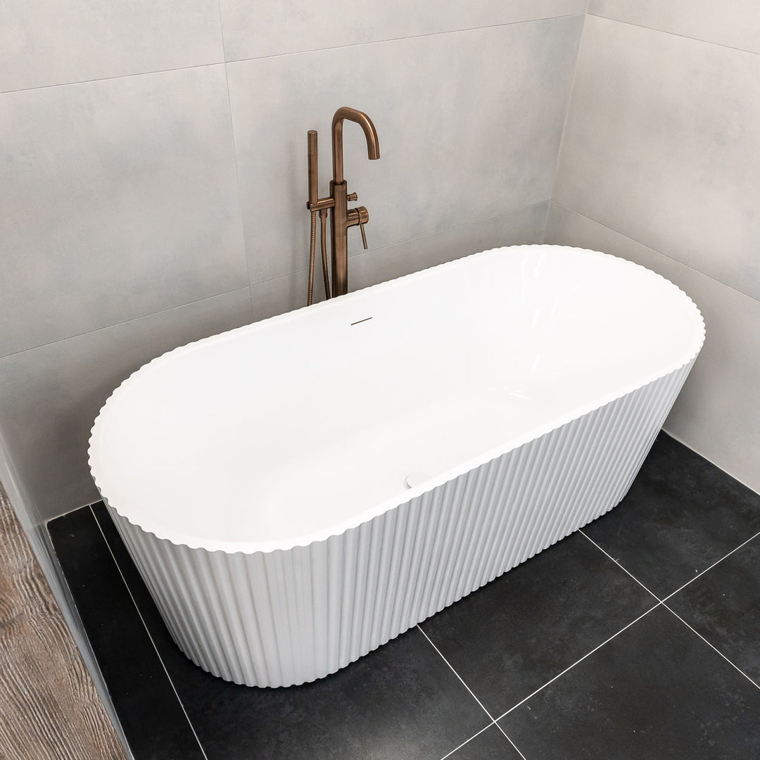 Viktor Benson Corina Fluted 1700 x 750mm Freestanding Bath