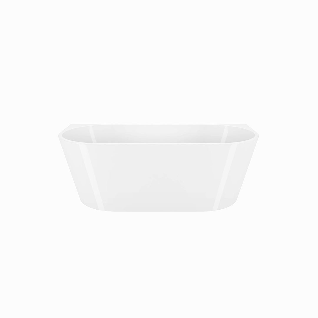 Viktor Benson Delia D Shape Back to Wall 1700 x 800mm Freestanding Bath