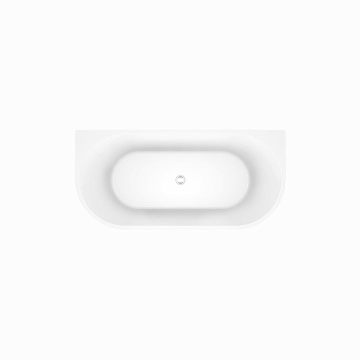 Viktor Benson Delia D Shape Back to Wall 1700 x 800mm Freestanding Bath