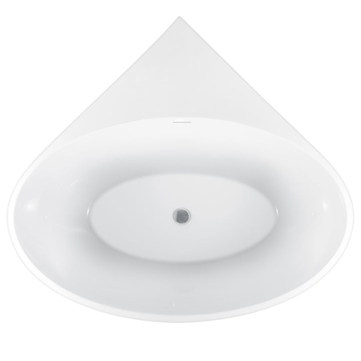 Viktor Benson Orion 1260 x 1260mm Freestanding Corner Bath - Slim Overflow &amp; White Waste
